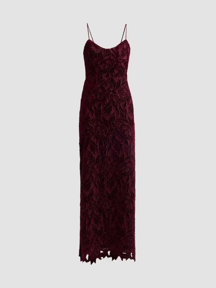 Charlotte Velvet Lace Gown