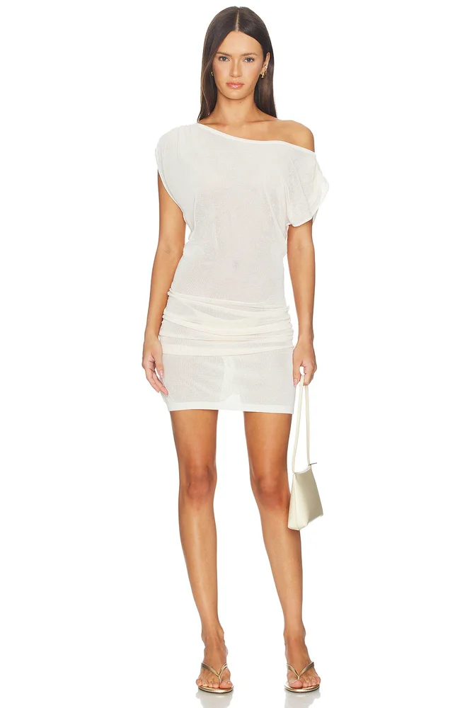 CROSS BACK BIAS MINI DRESS