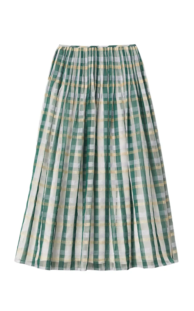Cotton-Silk Maxi Skirt