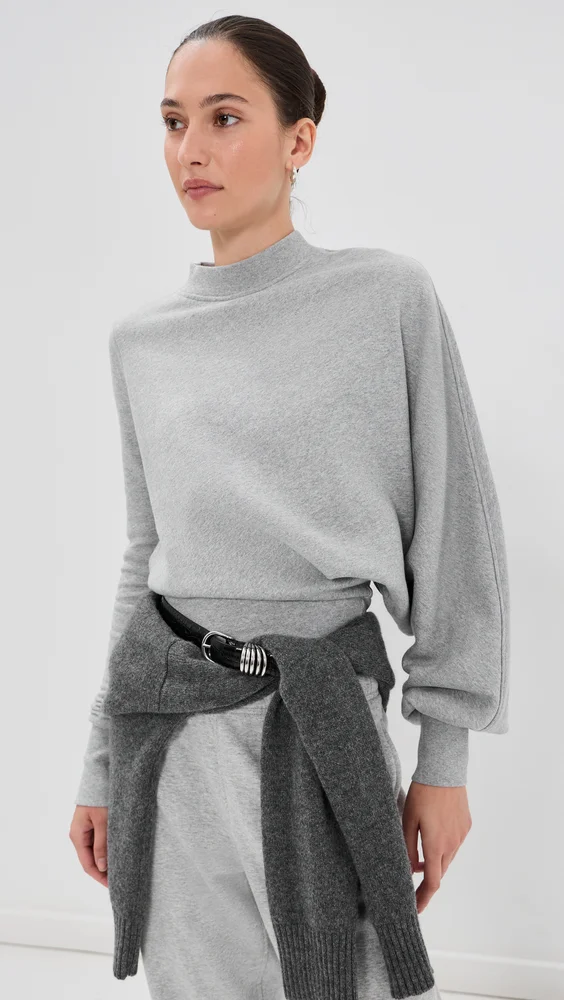 Jersey Slouched Sleeve Sweatshirt