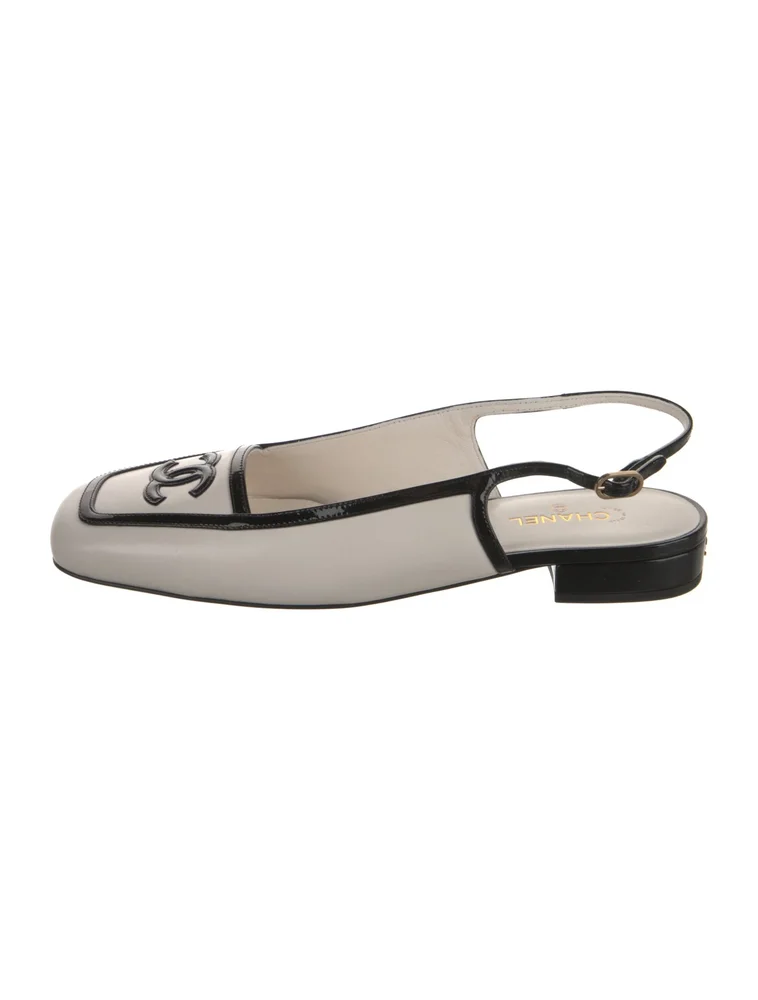 Pre-Owned 2026 Interlocking CC Logo Slingback Flats