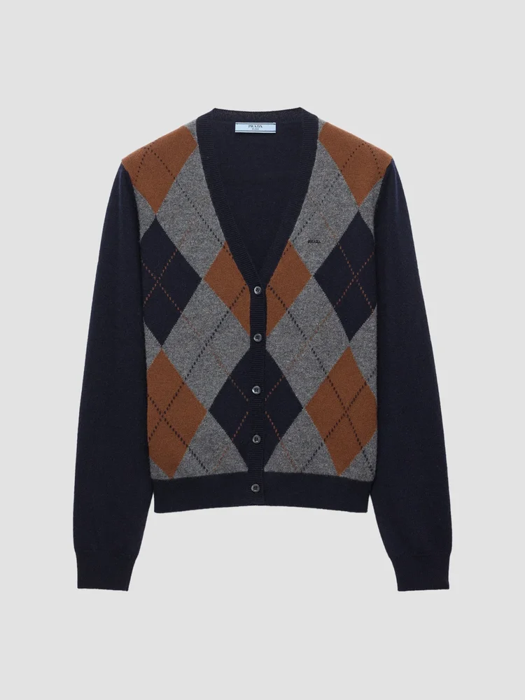 Argyle Cashmere Cardigan