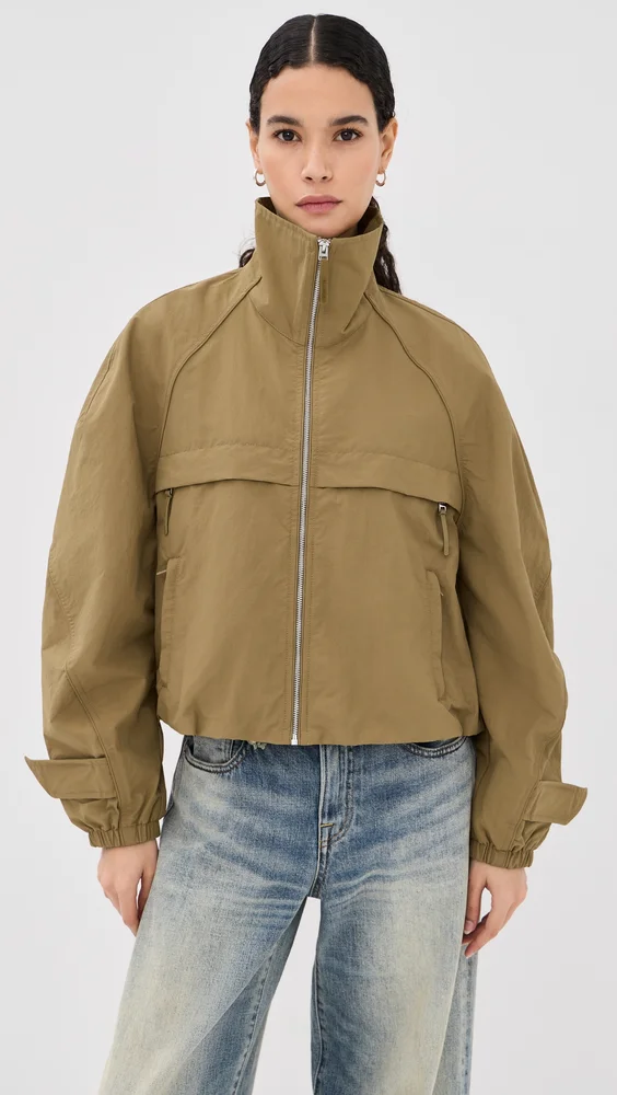 Odill Peach Nylon Bomber Jacket