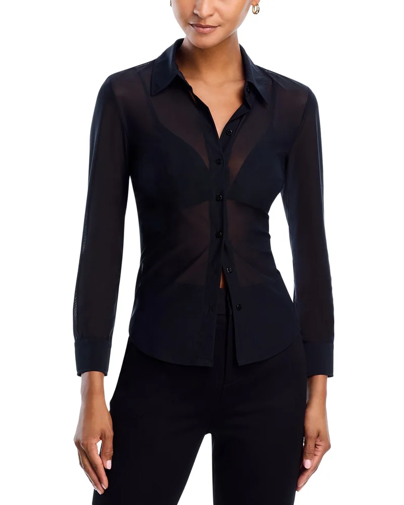 Indiana Fitted Mesh Blouse