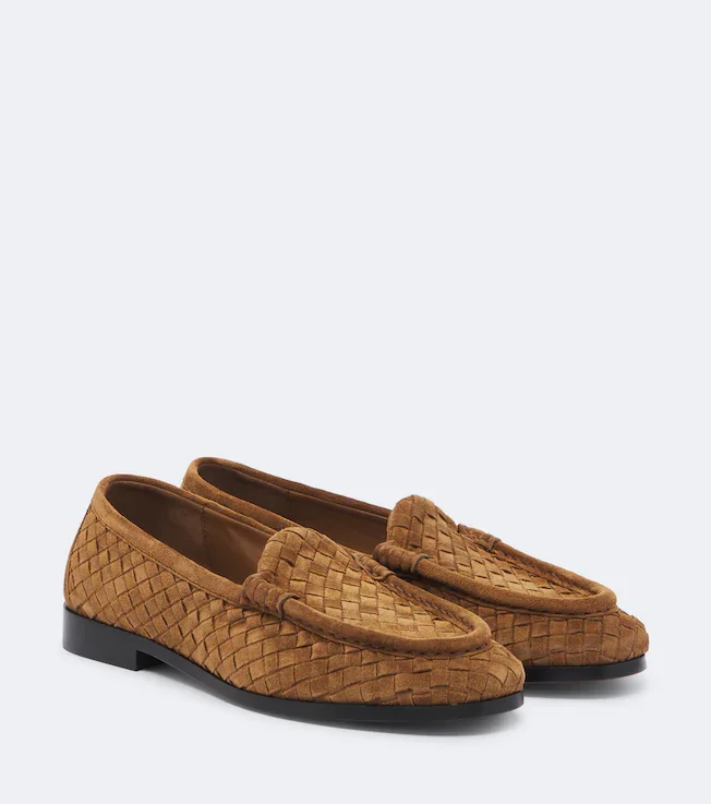 Silenzio Intrecciato suede loafers