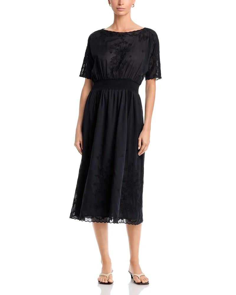 Xochi Lizabe Short Sleeve Cotton Midi Dress