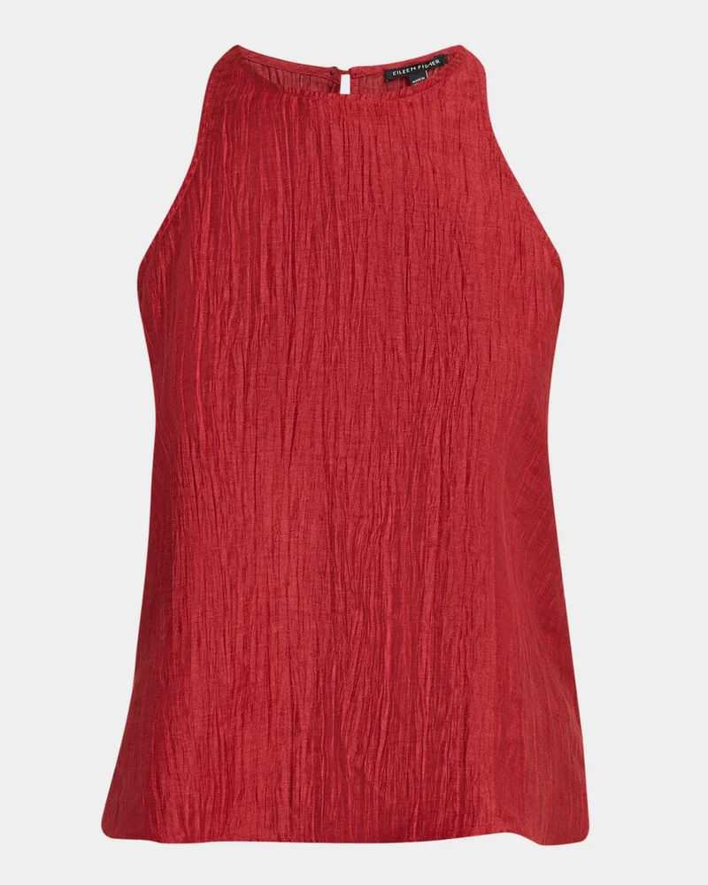 Crinkled Halter-Neck Top
