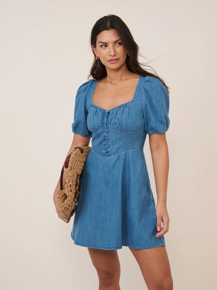 Blue Denim Tulla Mini Denim Dress