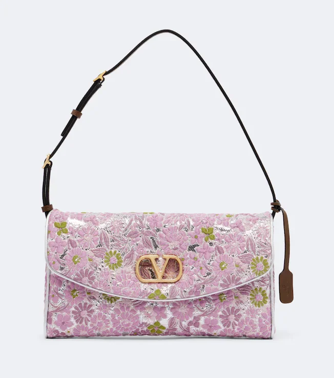 DeVain Small floral jacquard shoulder bag