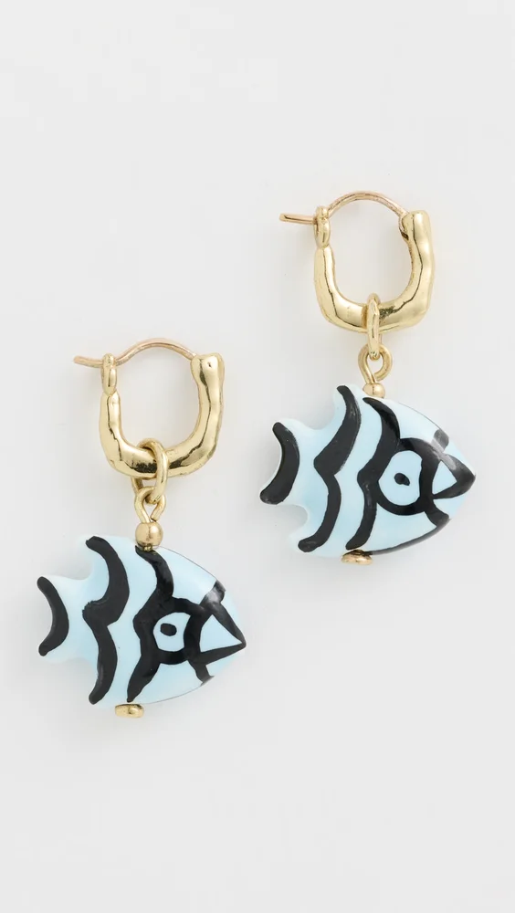 Alemais Calypso Ceramic Fish Earrings