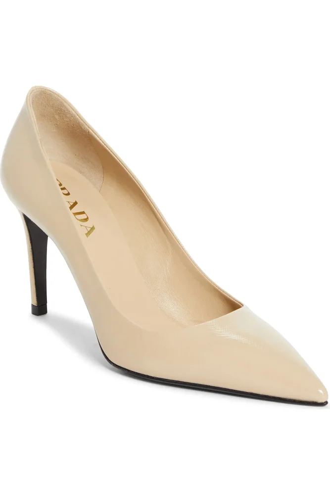 Saffiano Leather Pump