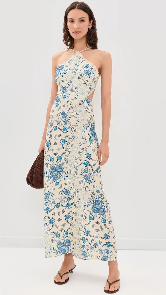 Indira Halter Maxi Dress