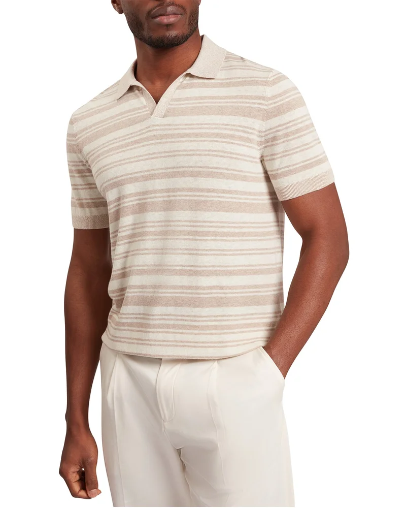 Brodi Striped Knit Polo Shirt