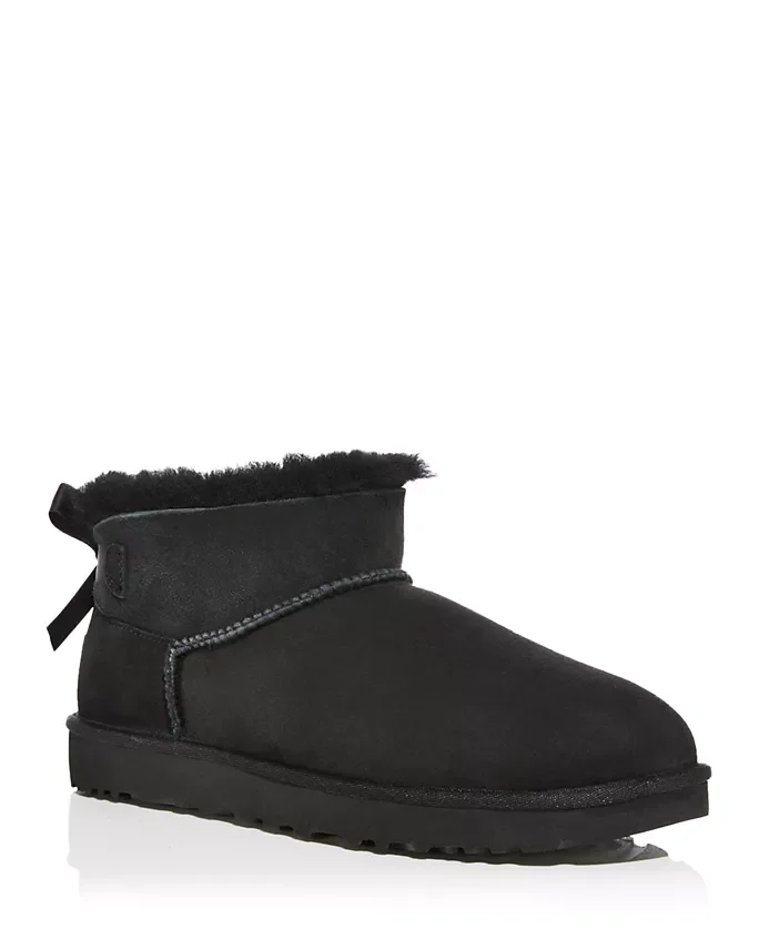 Women's Ultra Mini Bailey Bow Shearling Lined Boots