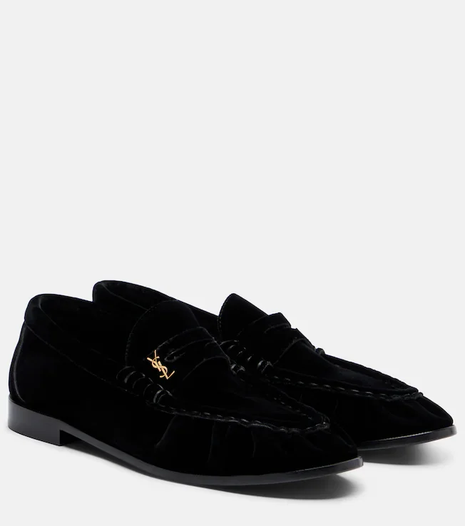 Le Loafer velvet penny loafers
