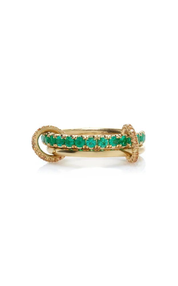 Exclusive Riviera Marigold Max 18K Yellow Gold Sapphire And Emerald Ring