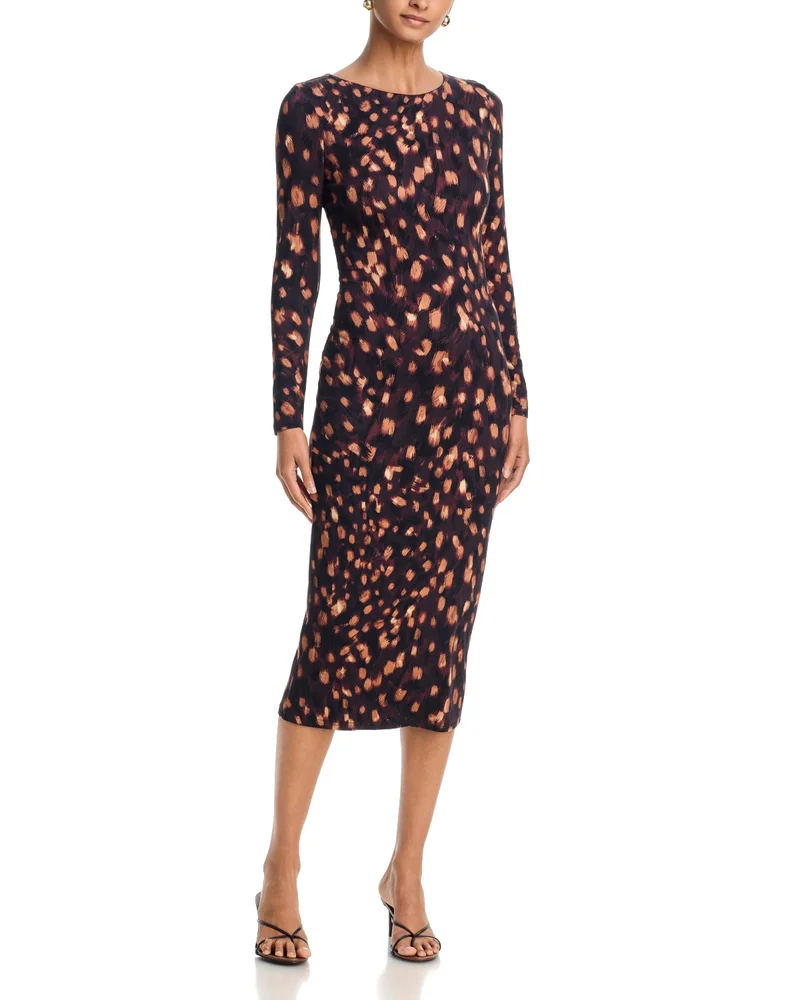 Abbygail Leopard Midi Dress