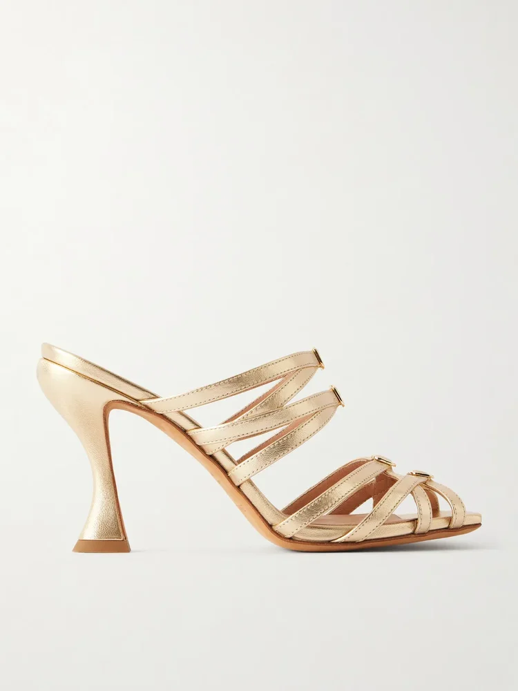 Solstice metallic leather sandals