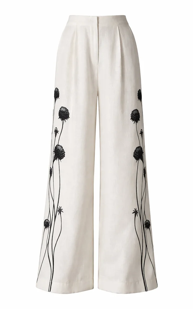 Lo Nuestro Linen Wide-Leg Pants