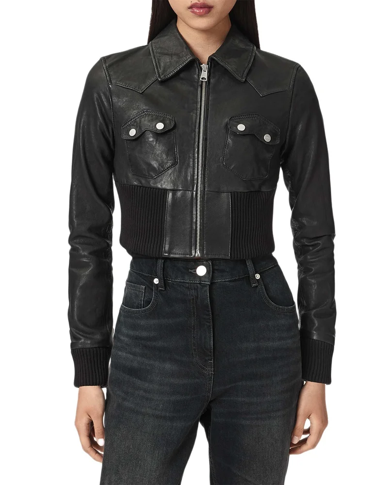 Lena Leather Moto Jacket