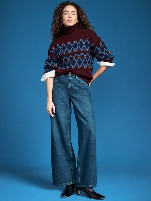 High-Waisted Baggy Wide-Leg Jeans