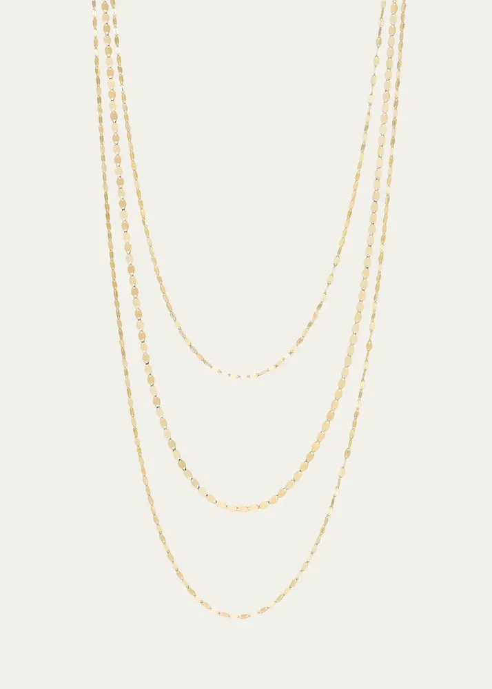 14K Gold Triple-Strand Blake & Petite Nude Necklace