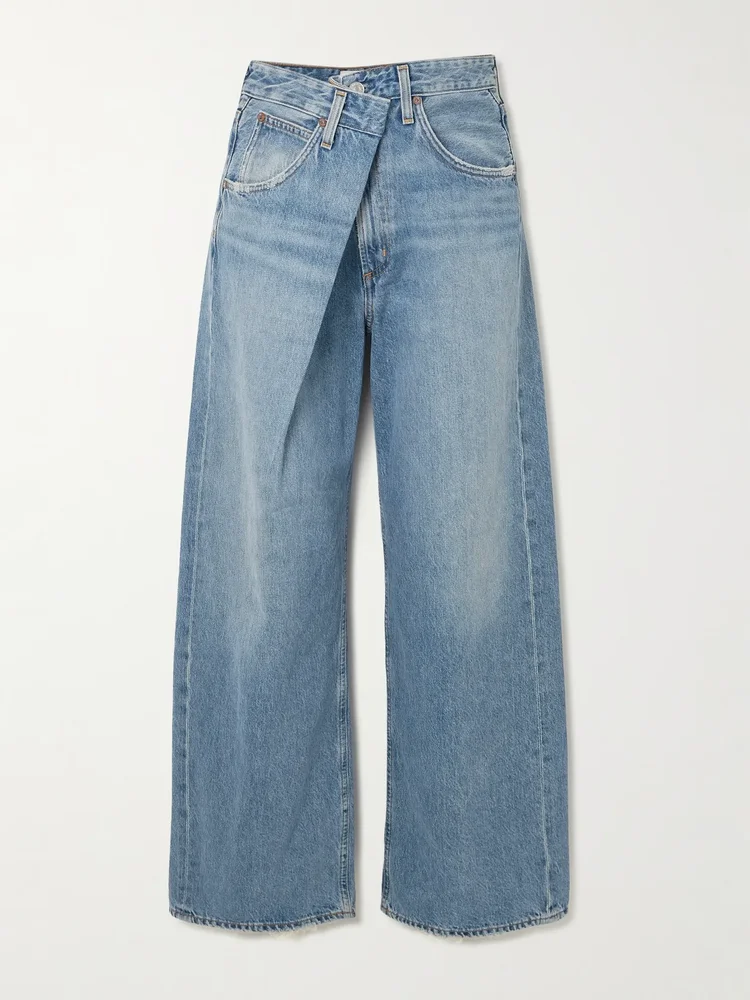 Vana asymmetric wide-leg jeans