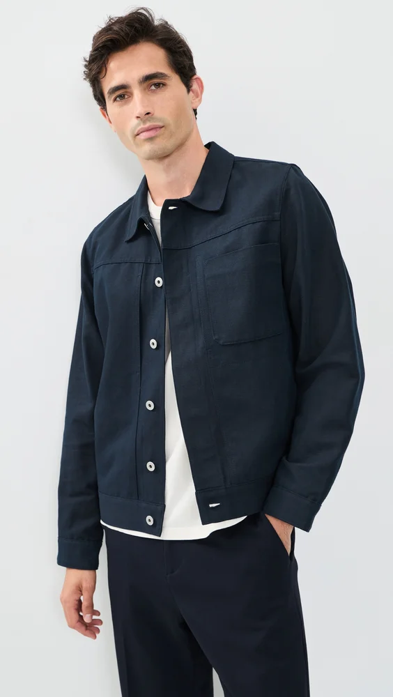 Pleated Trucker Jacket