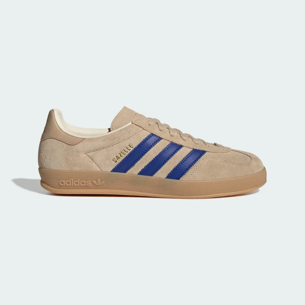 Gazelle Indoor Shoes in Magic Beige/Royal Blue/Wonder White