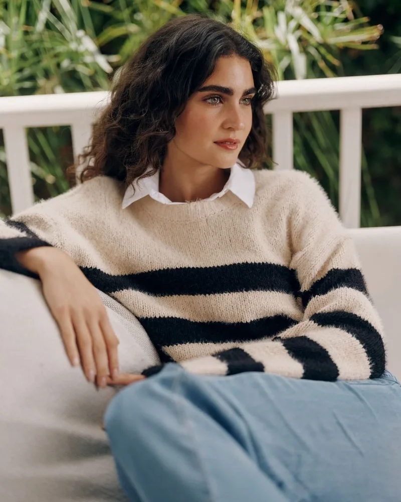 Drop Shoulder Sweater - Clay Stone
