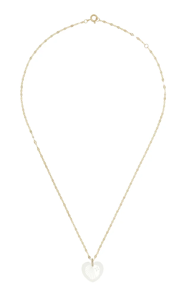 Gabin 9K Gold Crystal and Diamond Necklace