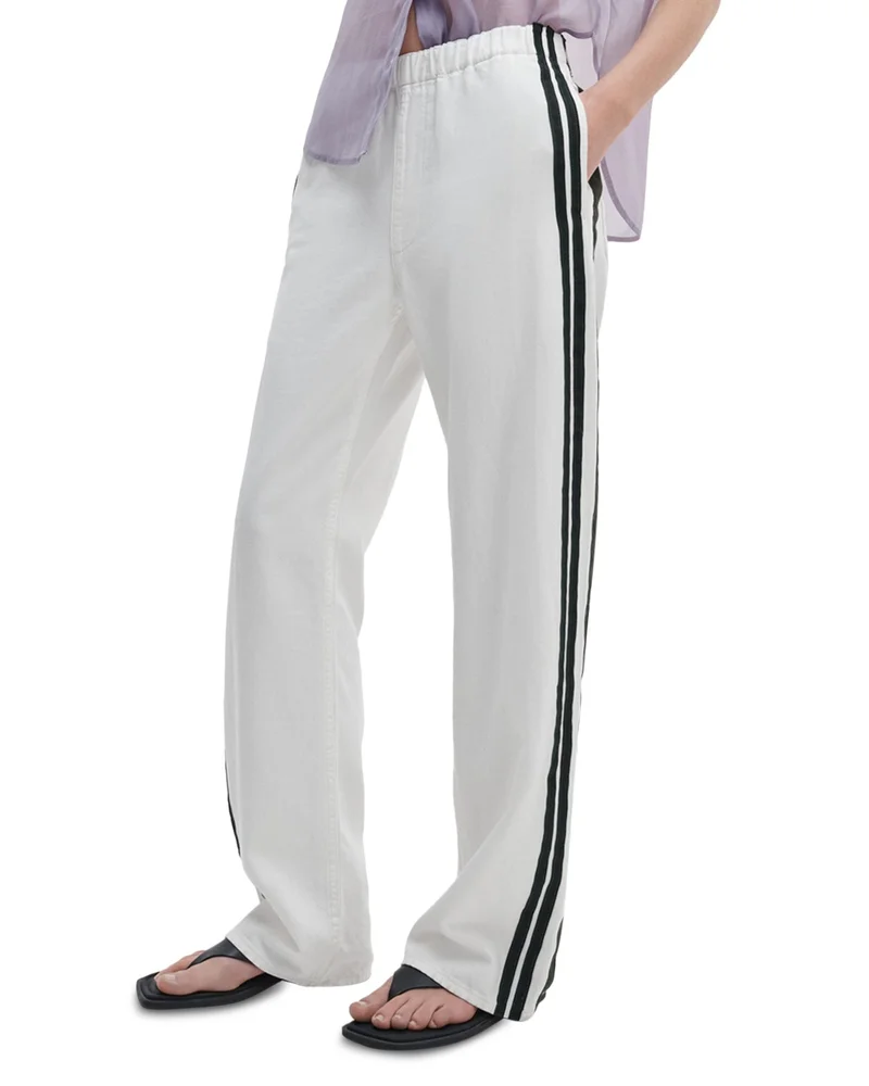 Featherweight Logan Pull On High Rise Pants in White Sport