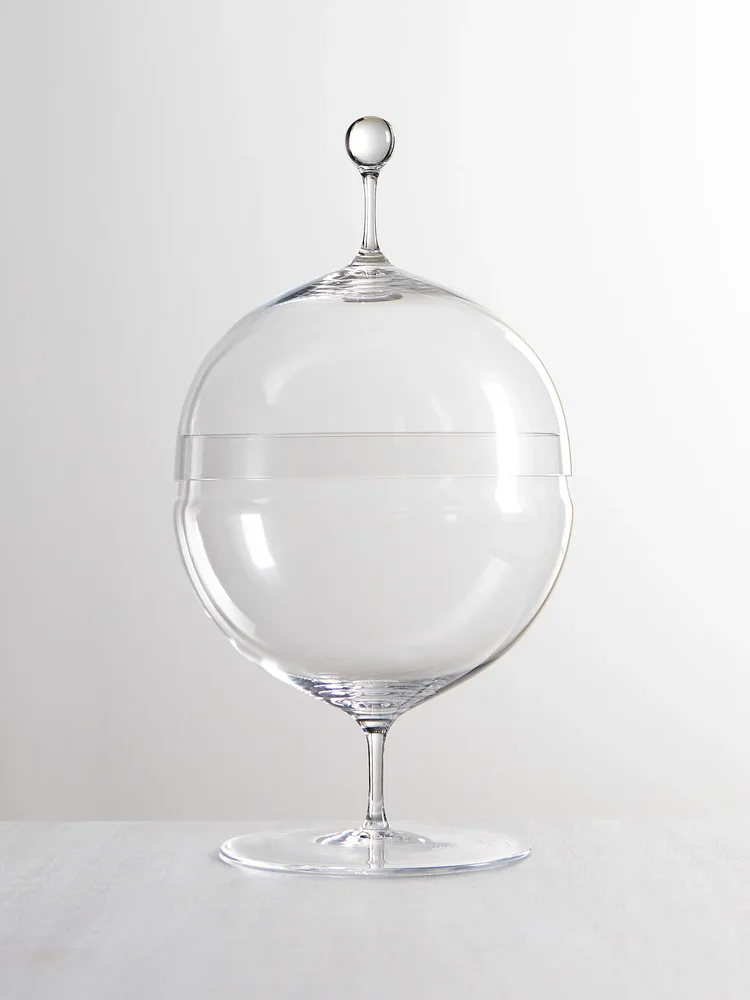Crystal glass candy dish