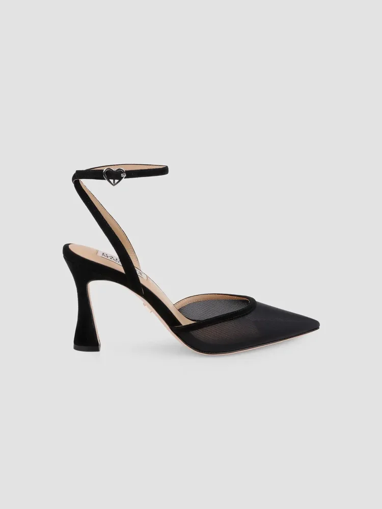 Yordan 85MM Suede & Mesh Pumps