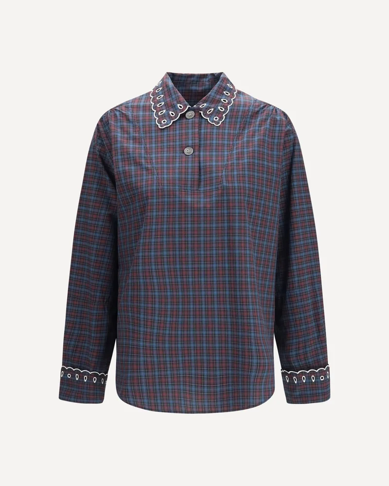 Checked cotton Shirt with embroidered details (MARNI)