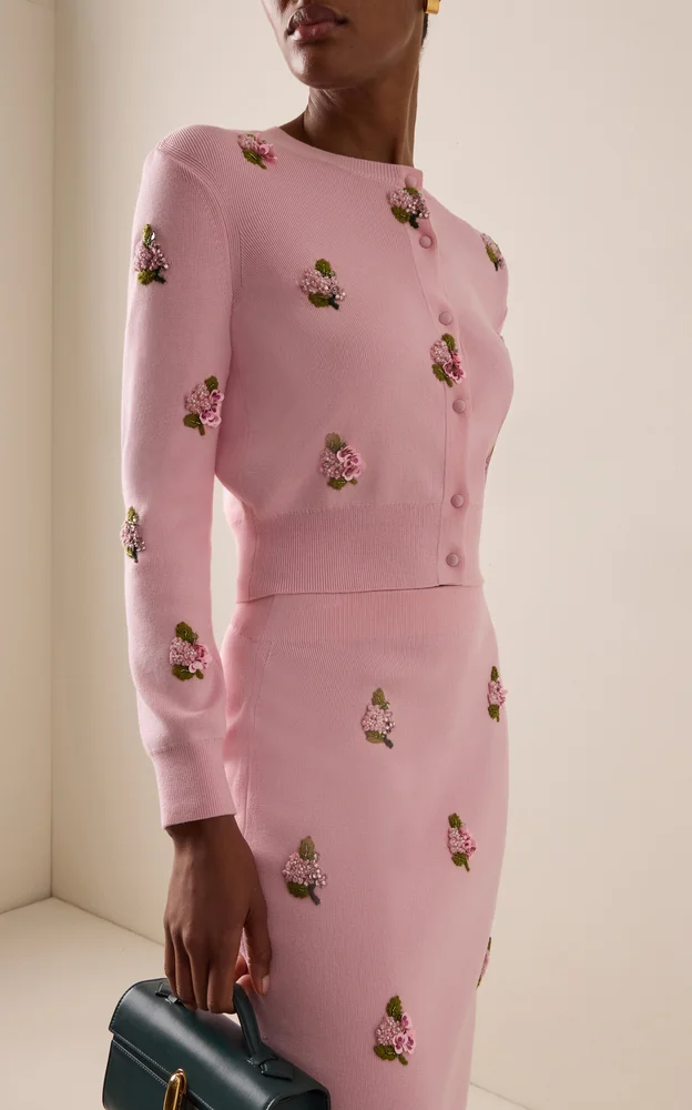 Embroidered Silk-Cotton Cardigan