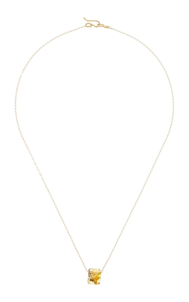 18k Yellow Gold Amber Necklace
