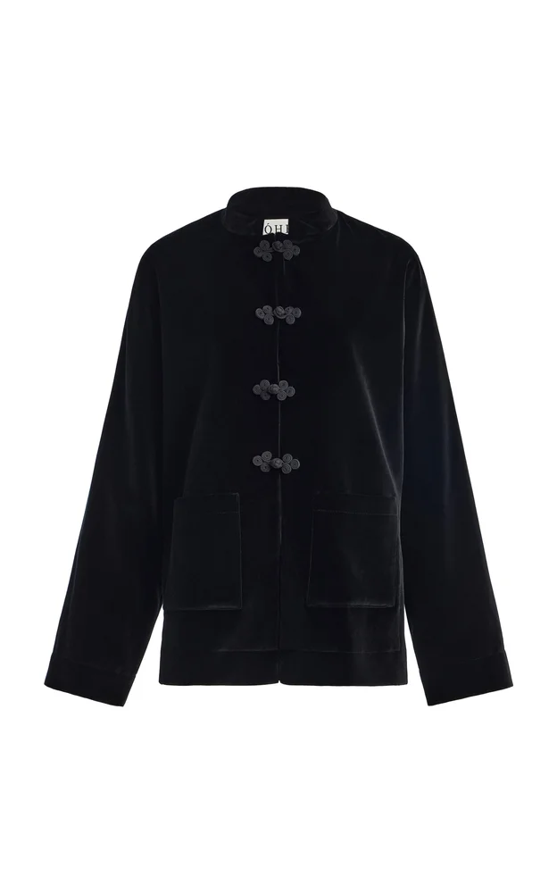 Pankou Closure Velvet Jacket