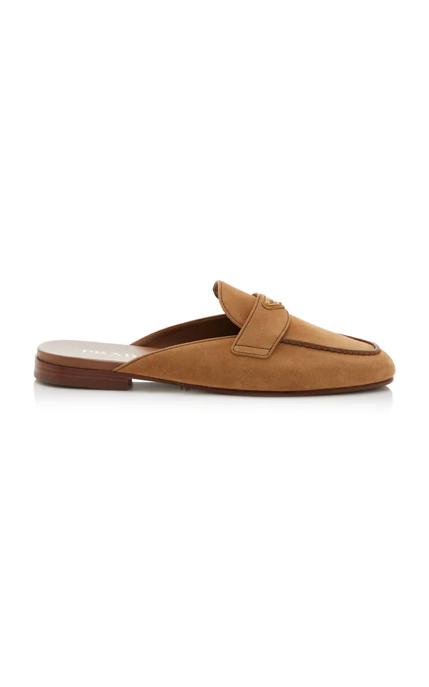 Suede Loafer Mules