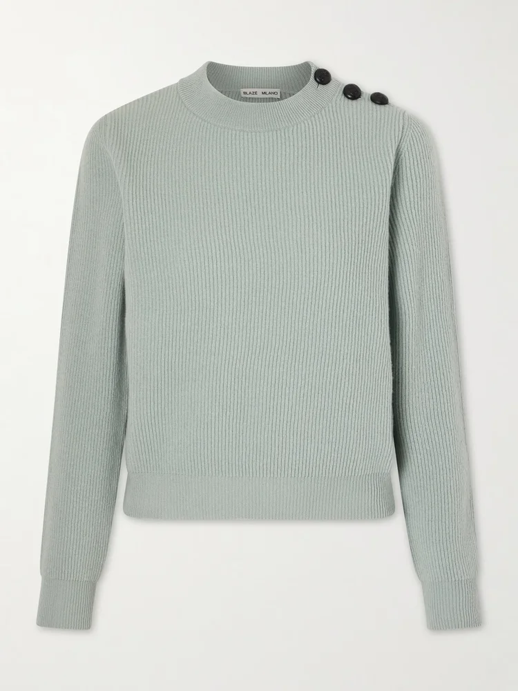 Racka ribbed-knit wool and cashmere-blend sweater
