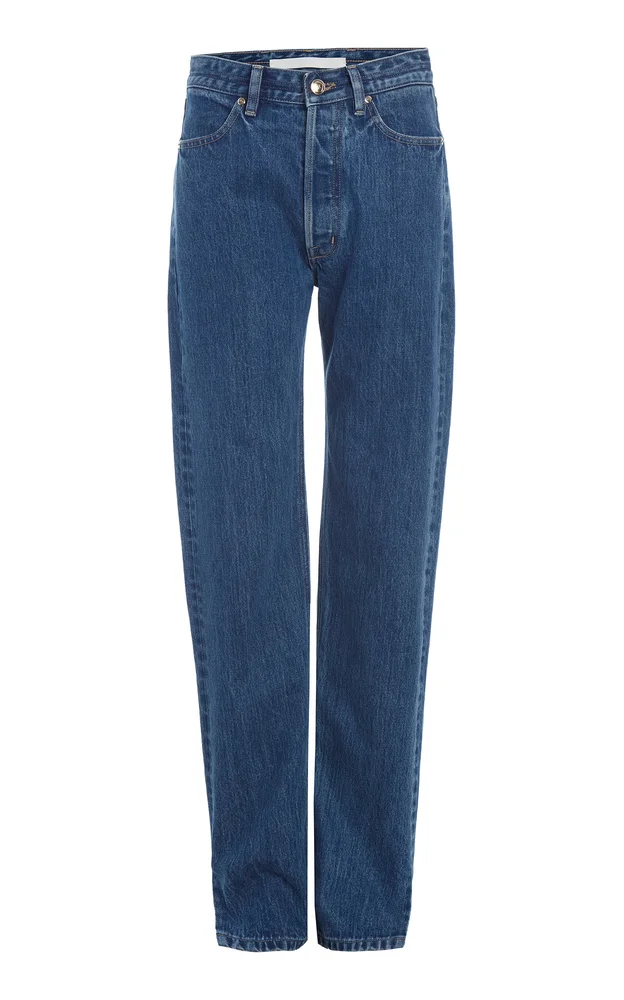 The Agnes Rigid Mid-Rise Straight-Leg Jeans