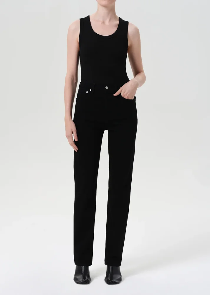 90's Pinch Waist High Rise Straight Long (Weightless Stretch) in Cover