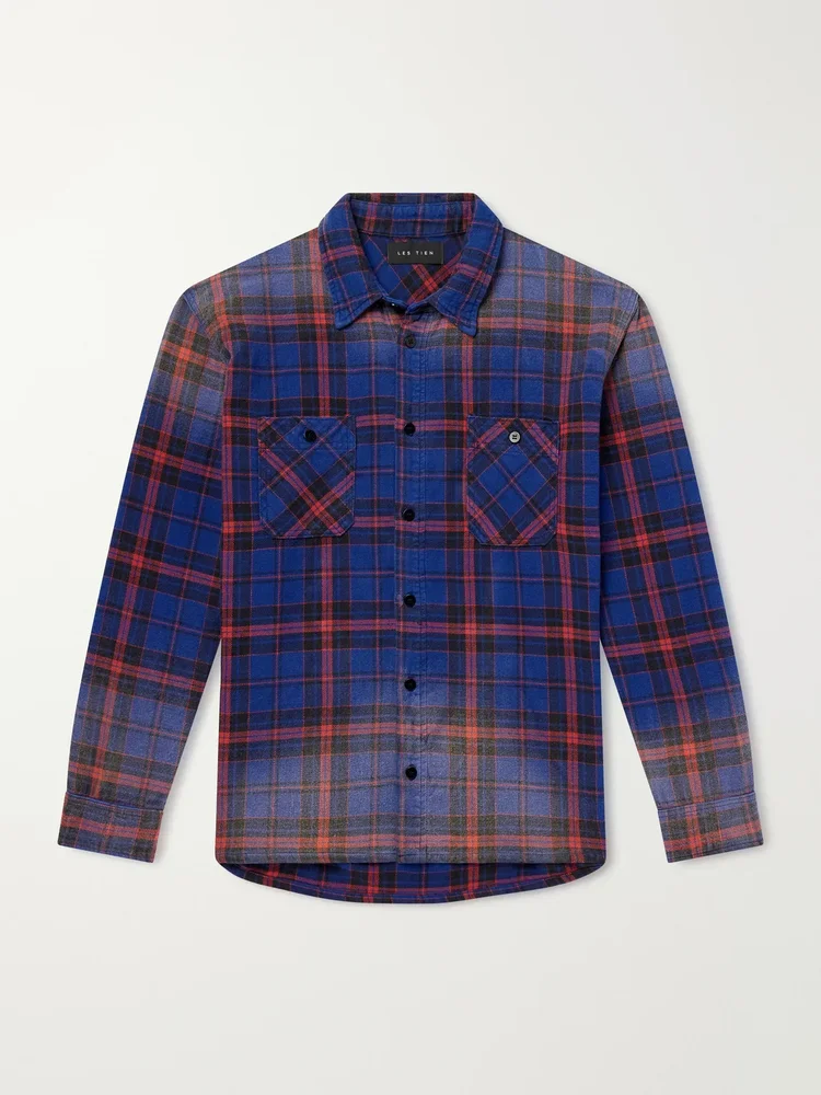 Checked Cotton-Flannel Shirt