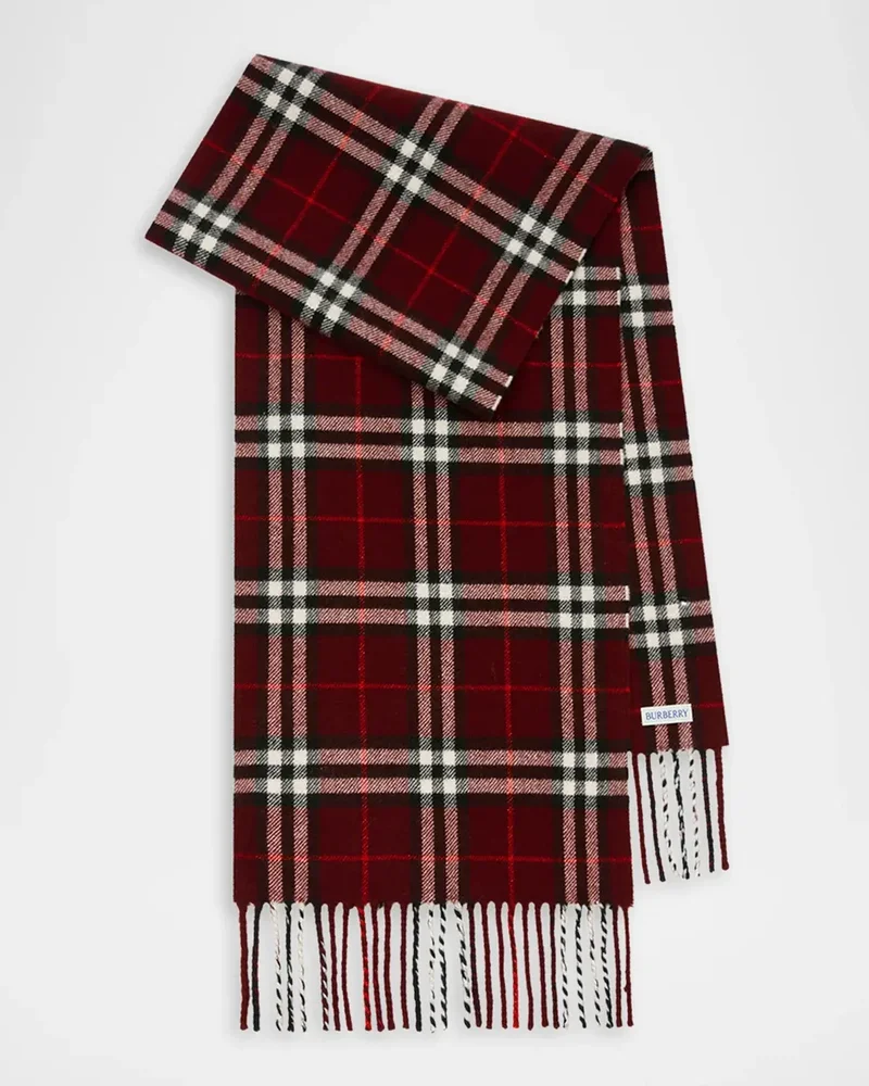 Sparkle Check Cashmere Scarf