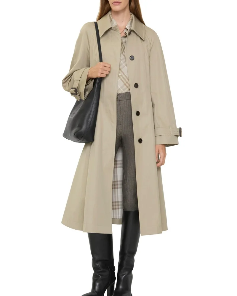 Long Gabardine Ellingham Fit and flare Car Coat