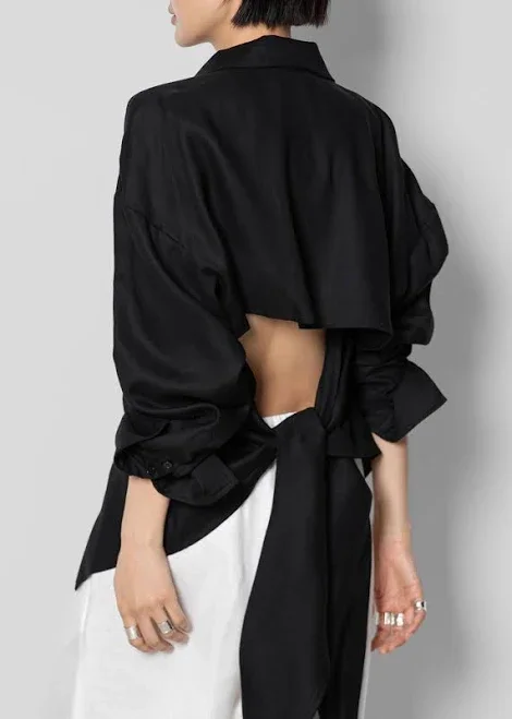 Velia Cut-Out Back Shirt