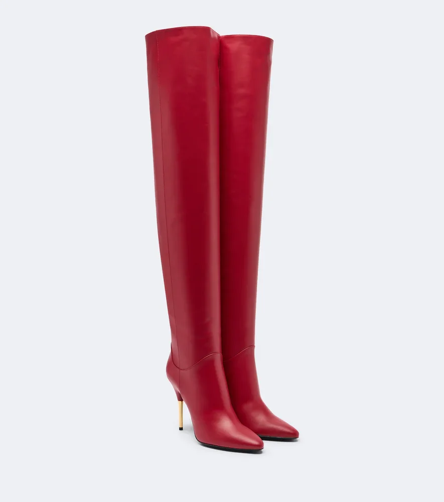 Deboot leather over-the-knee boots