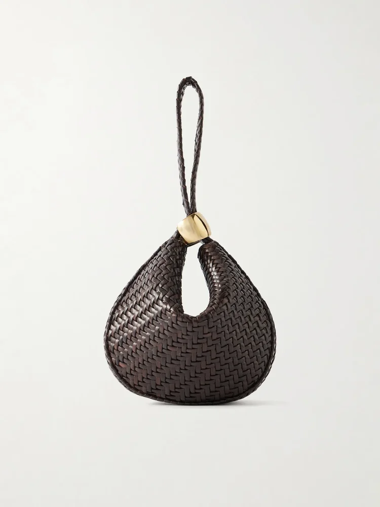 The Zambia woven leather clutch bag