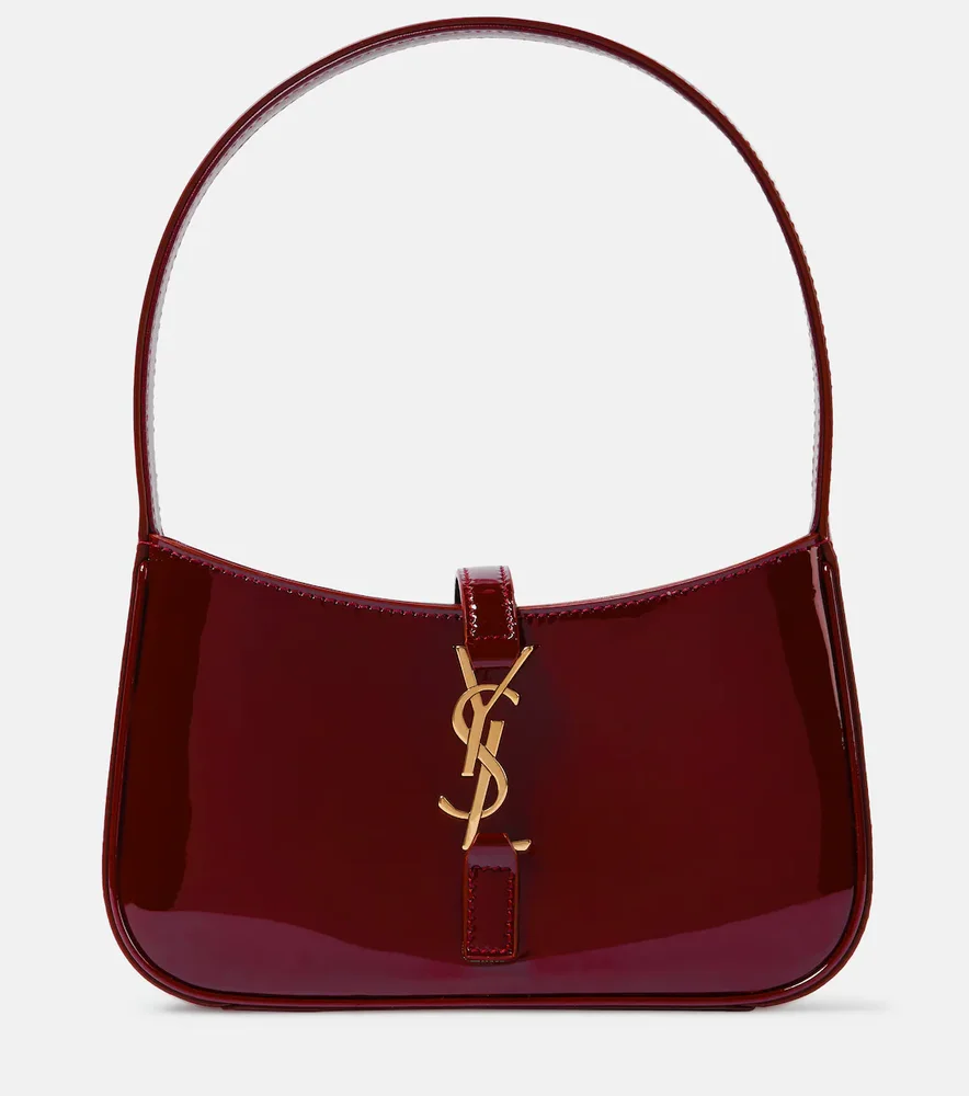 Le 5 à 7 Mini patent leather shoulder bag