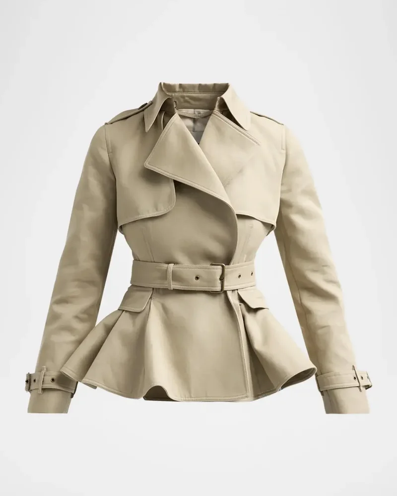 Pembury Peplum Short Trench